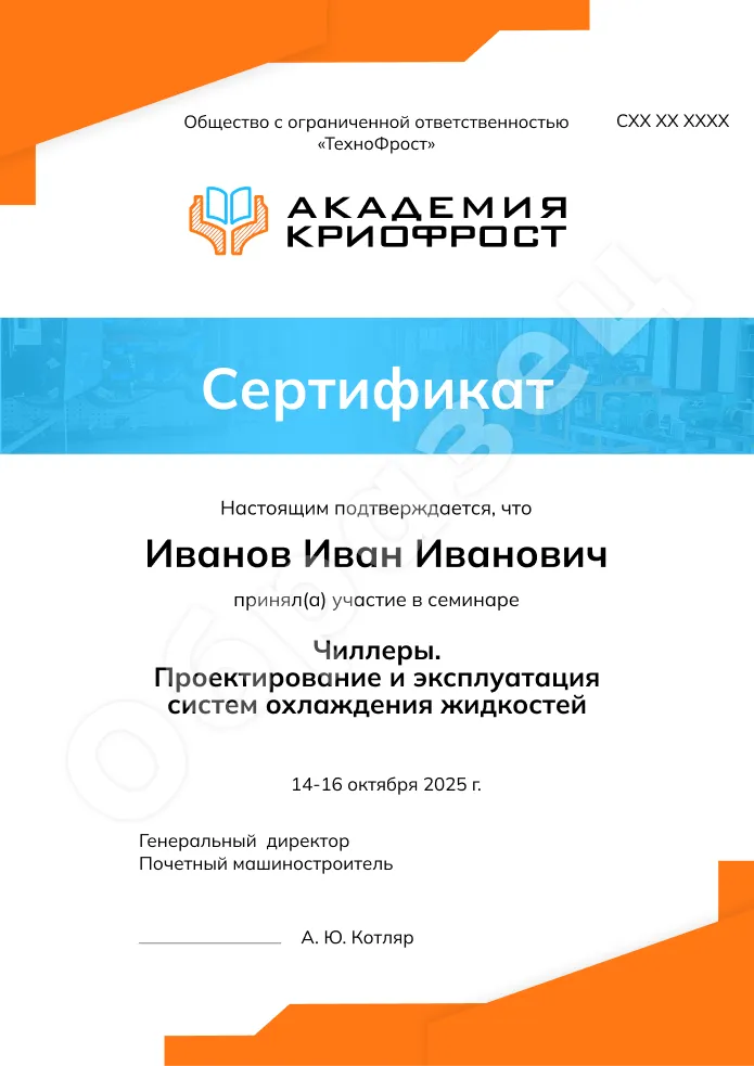 Сертификат об участии