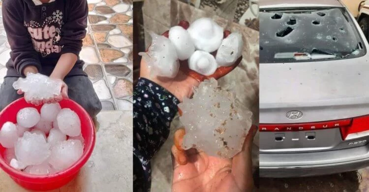 Разрушения, которые нанес град в Триполи