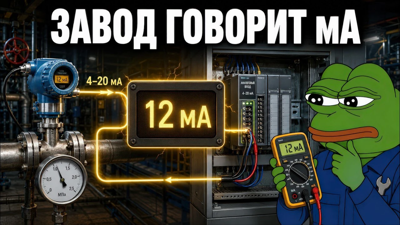 Почему датчики на заводе говорят миллиамперами? 4–20 мА простым языком