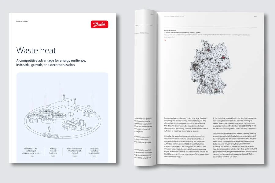 Новый отчёт Danfoss: сбросное тепло — крупнейший неиспользуемый энергоресурс в мире