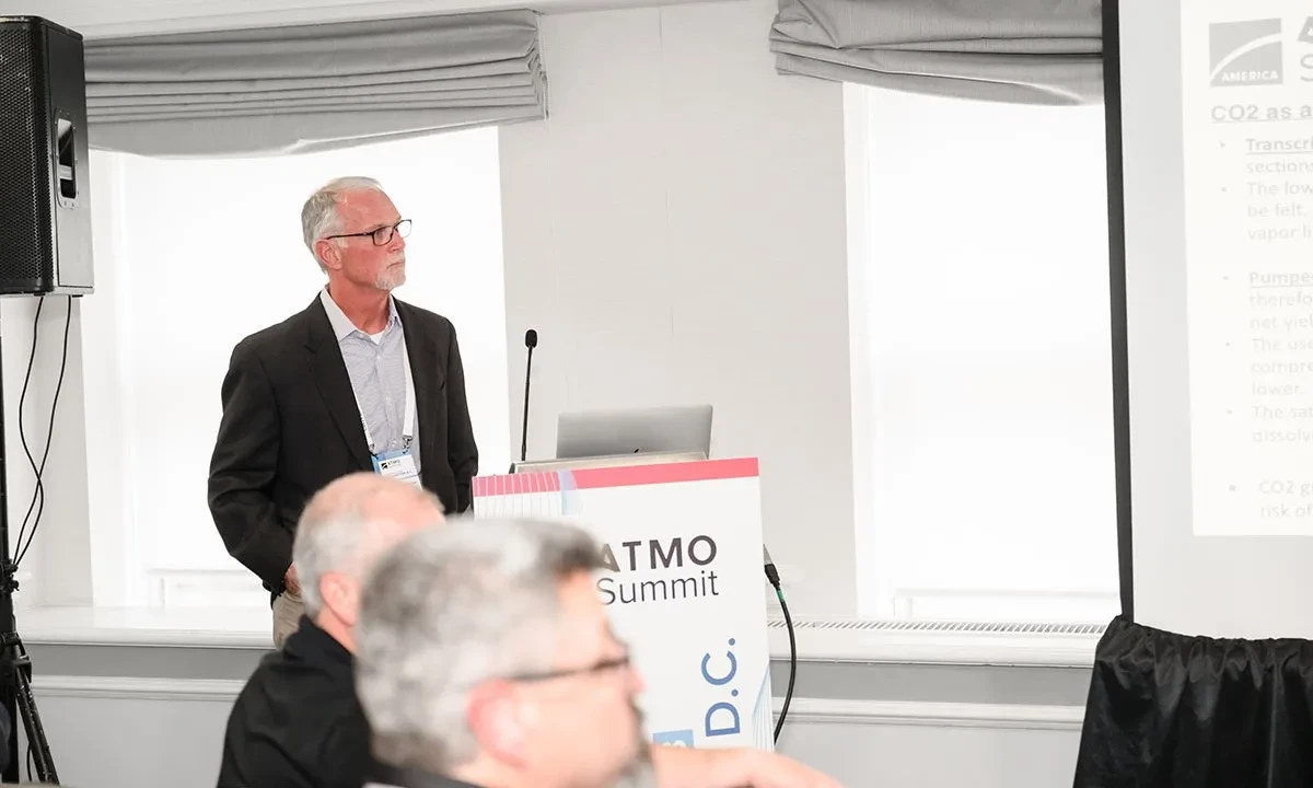 Walmart Stores' James McClendon participated in NASRC's panel discussion on CO2 refrigerant supply at ATMO America 2023.