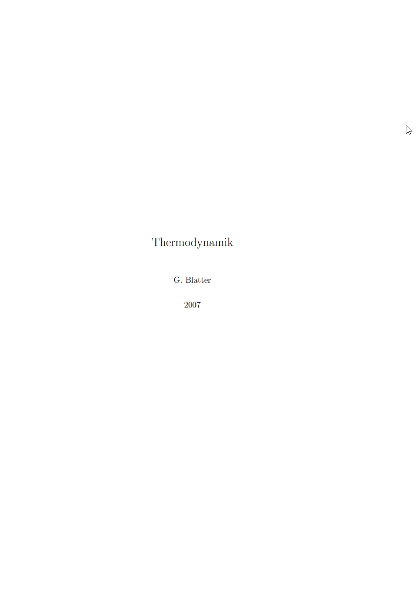 Thermodynamik