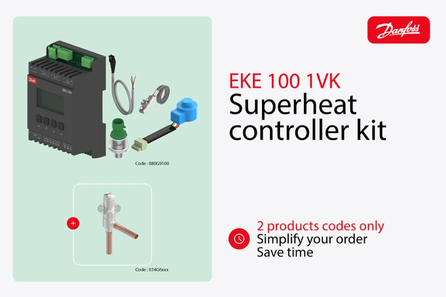 Danfoss представил универсальный набор EKE 100 1VK для точного контроля перегрева