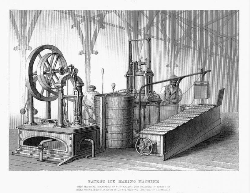 холодильная машина Джеймса Харрисона, Harrison's first mechanical ice-making machine