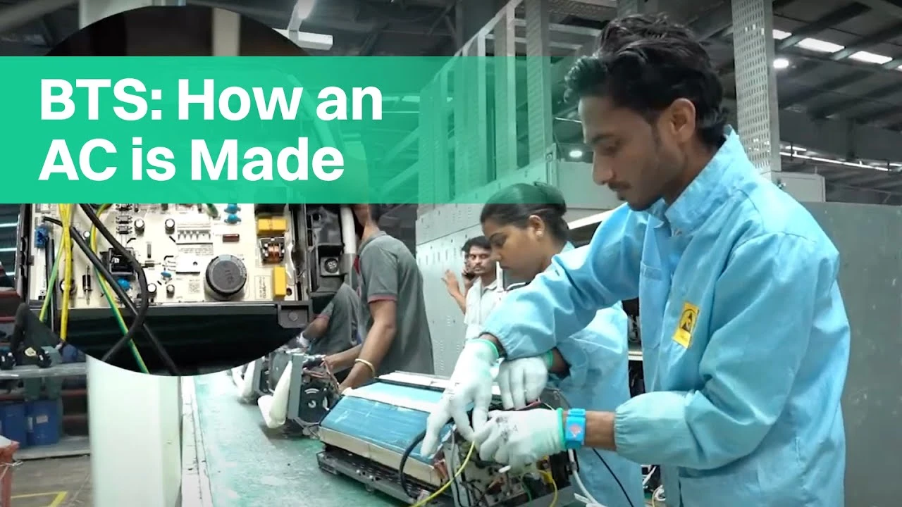 Как работает завод по производству кондиционеров в Индии?