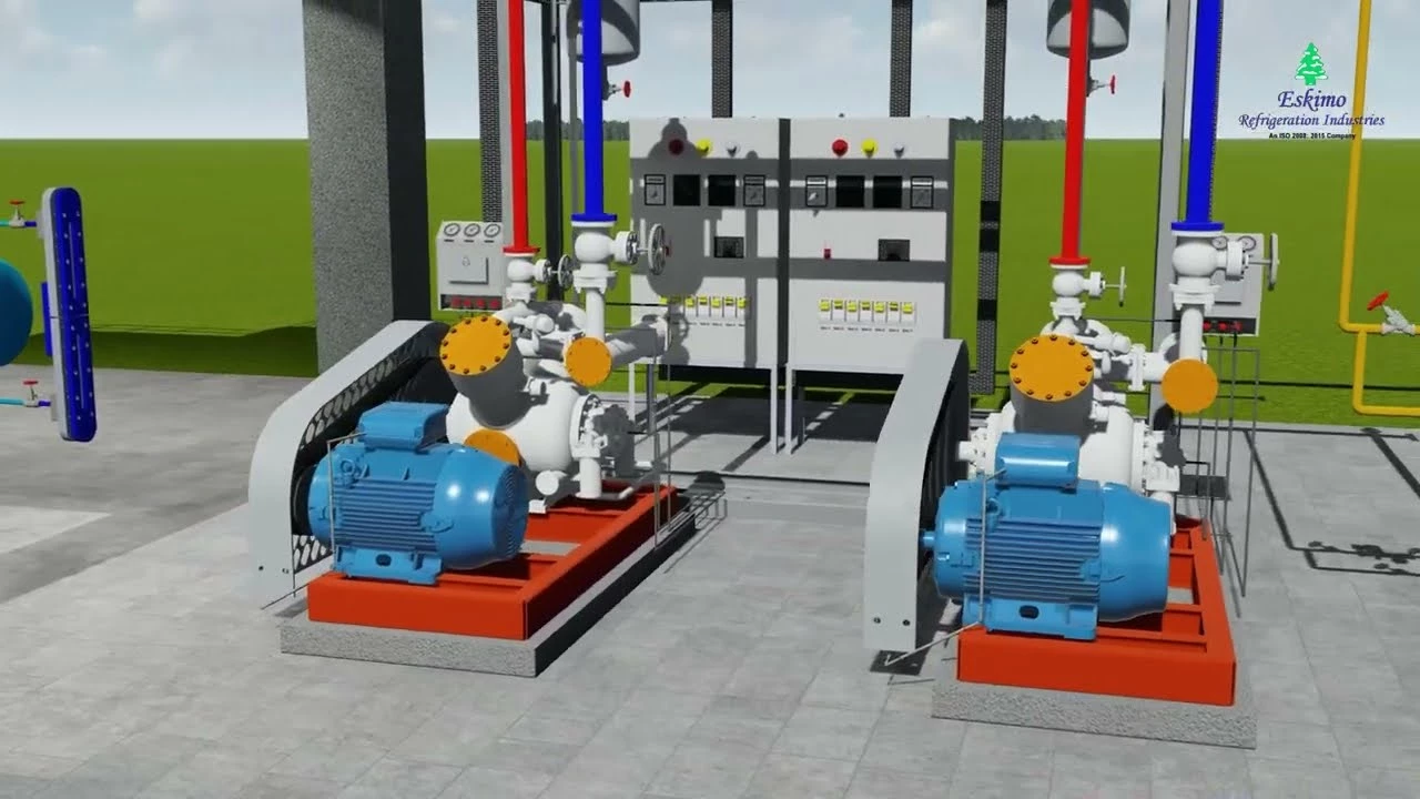 3D-видео: Промышленная аммиачная система холодоснабжения (DX)