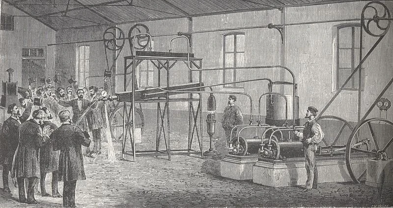 Лаборатория Рауля Пикте, разработавшего ледоделки (Париж, 1878 г.)