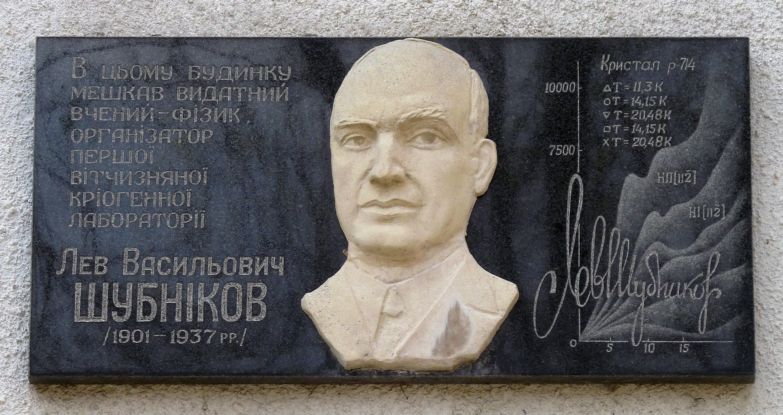 Шубников мемориальная доска в Харькове