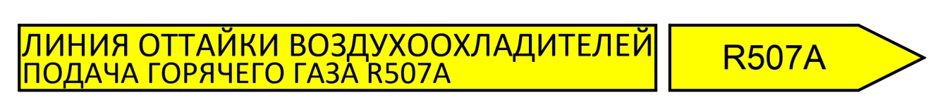 Элемент маркировки парового трубопровода холодильной системы на R507А